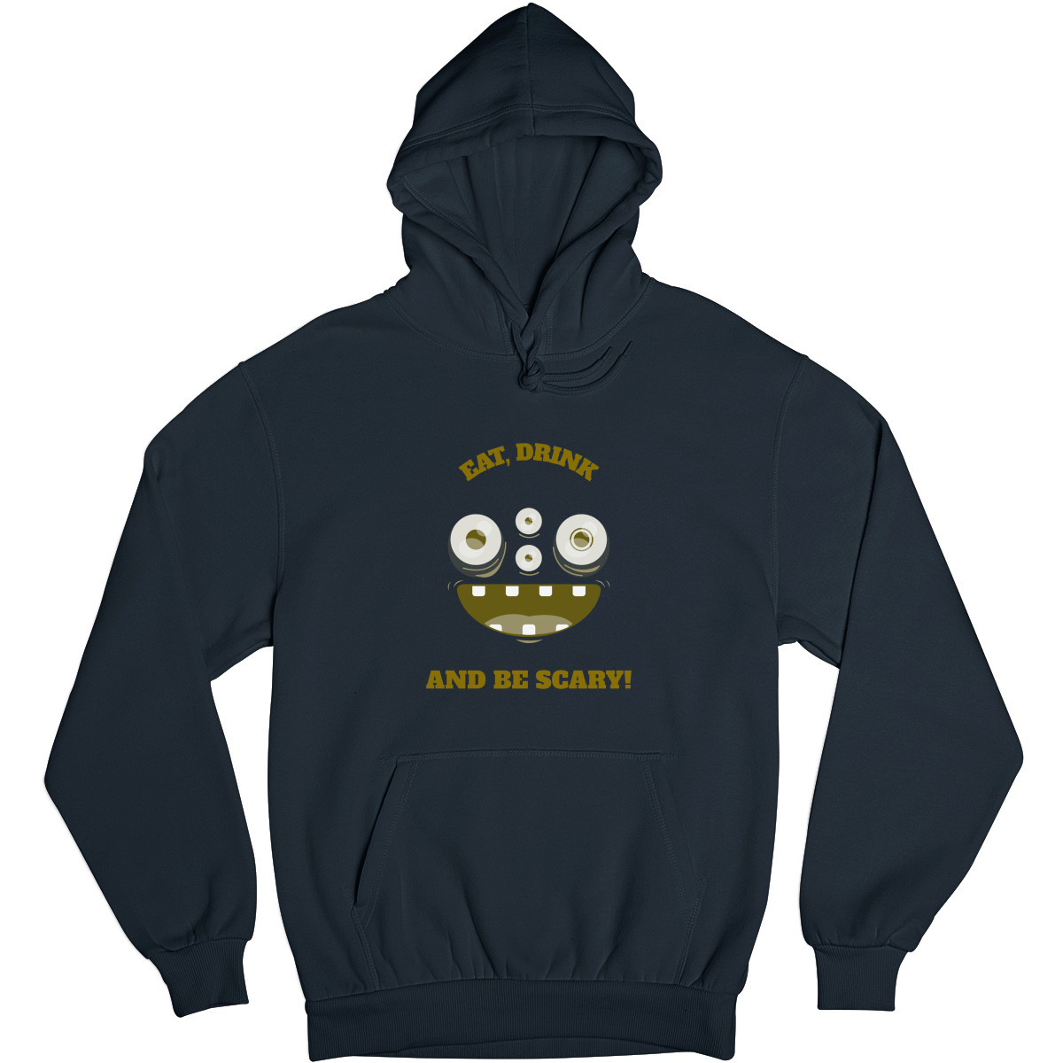 Eat, Drink and Be Scary! Unisex Hoodie | Navy