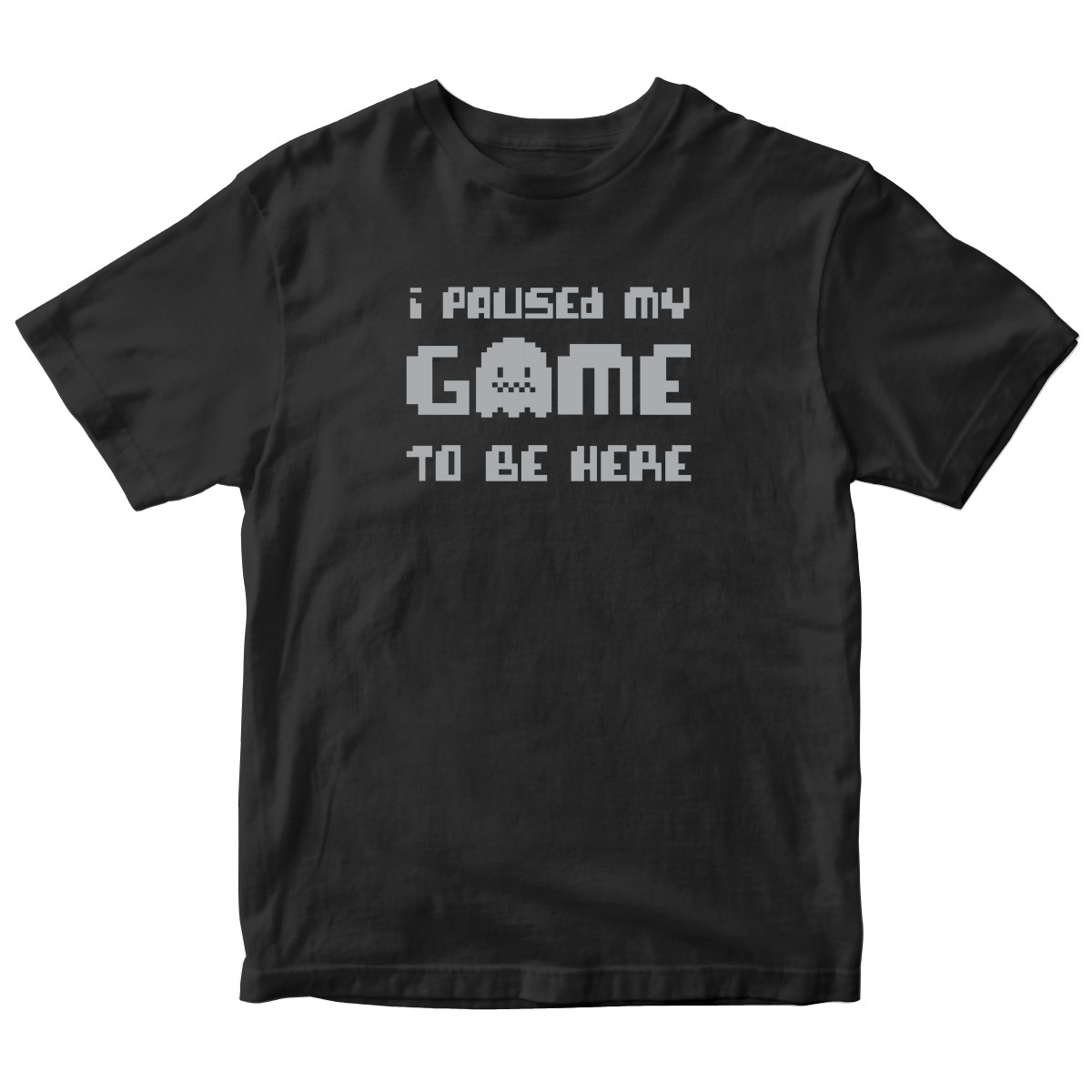 I Paused My Game To Be Here  Kids T-shirt | Black