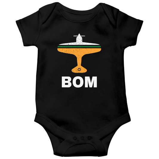 Fly Mumbai BOM Airport Baby Bodysuits | Black
