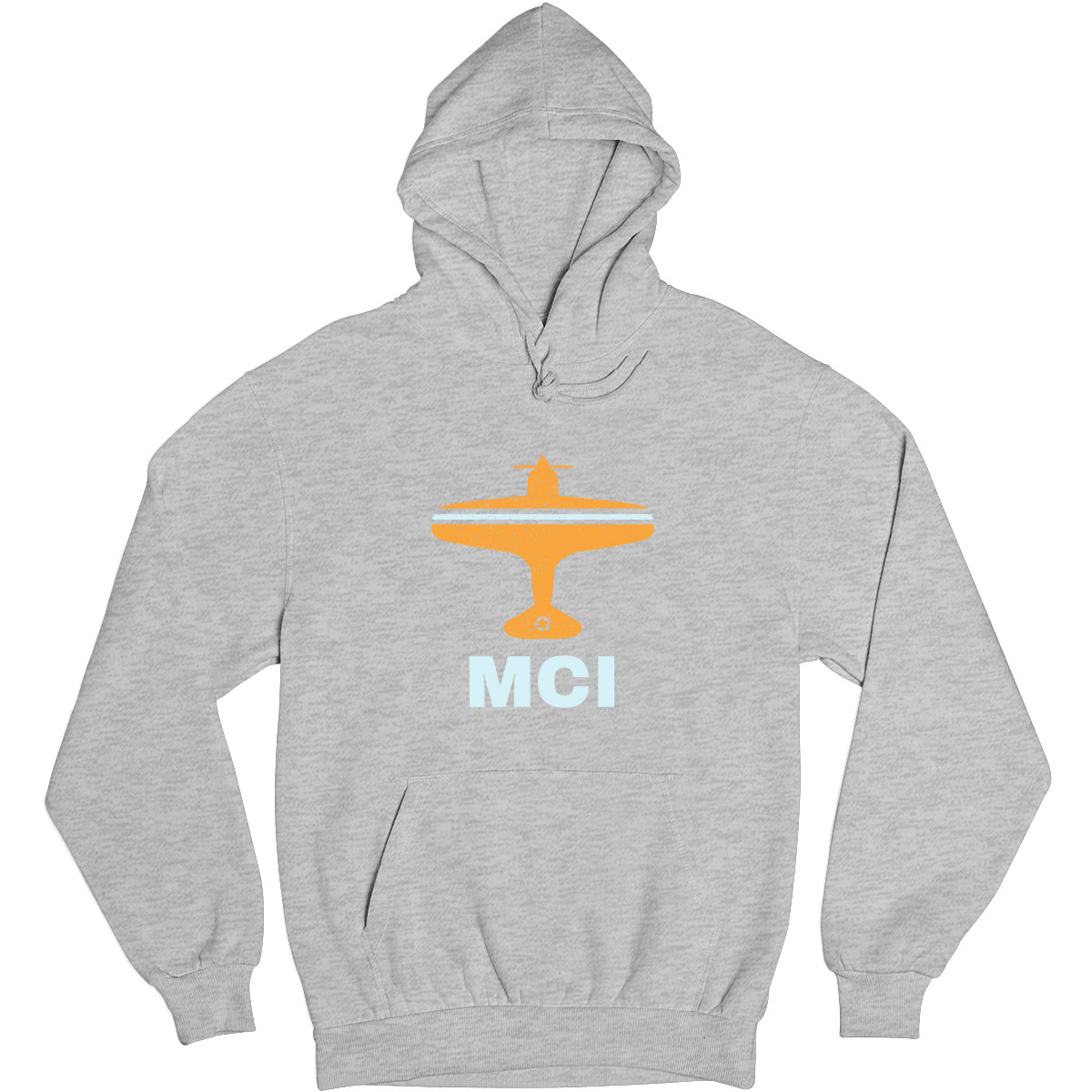Fly Kansas City MCI Airport Unisex Hoodie | Gray