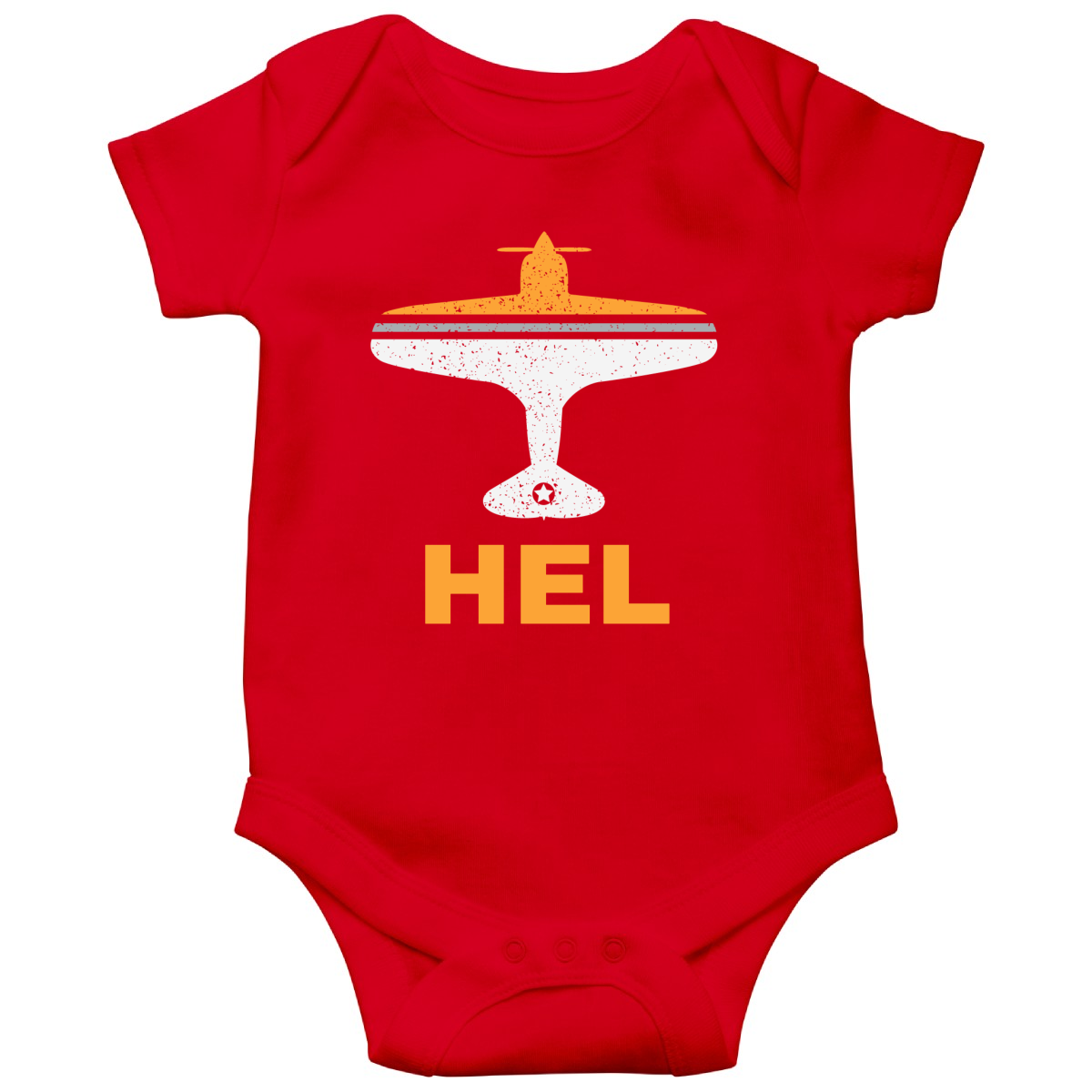 Fly Helsinki HEL Airport Baby Bodysuits | Red