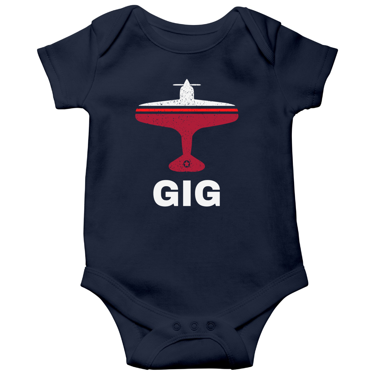 Fly Rio de Janerio GIG Airport Baby Bodysuits | Navy