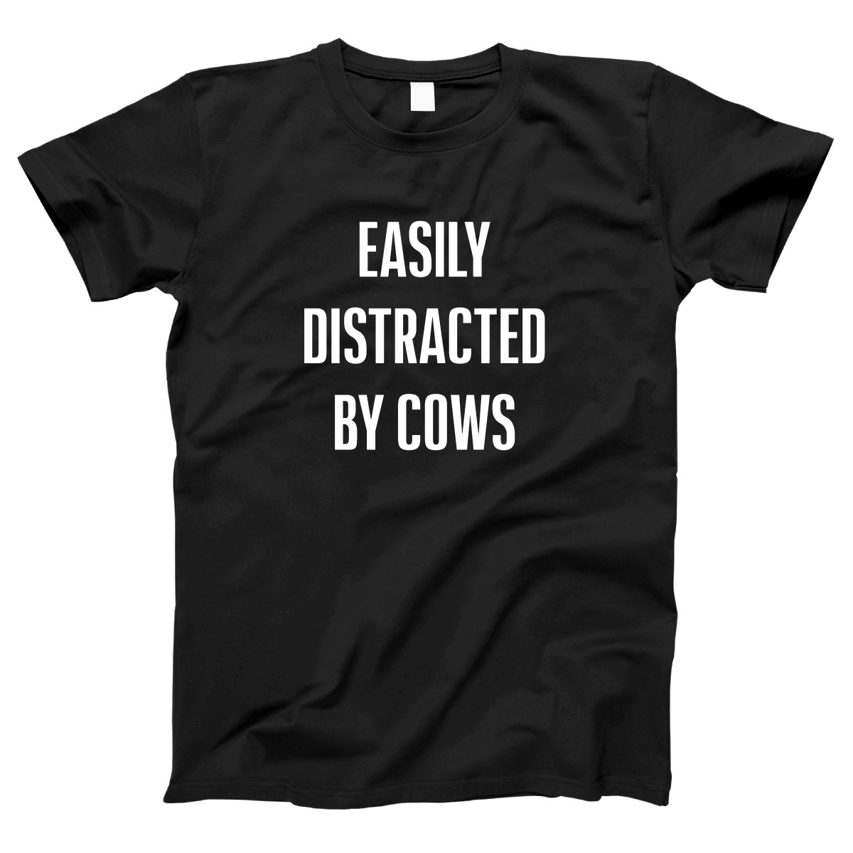 Easily Distracted By Cows Women's T-shirt | Black