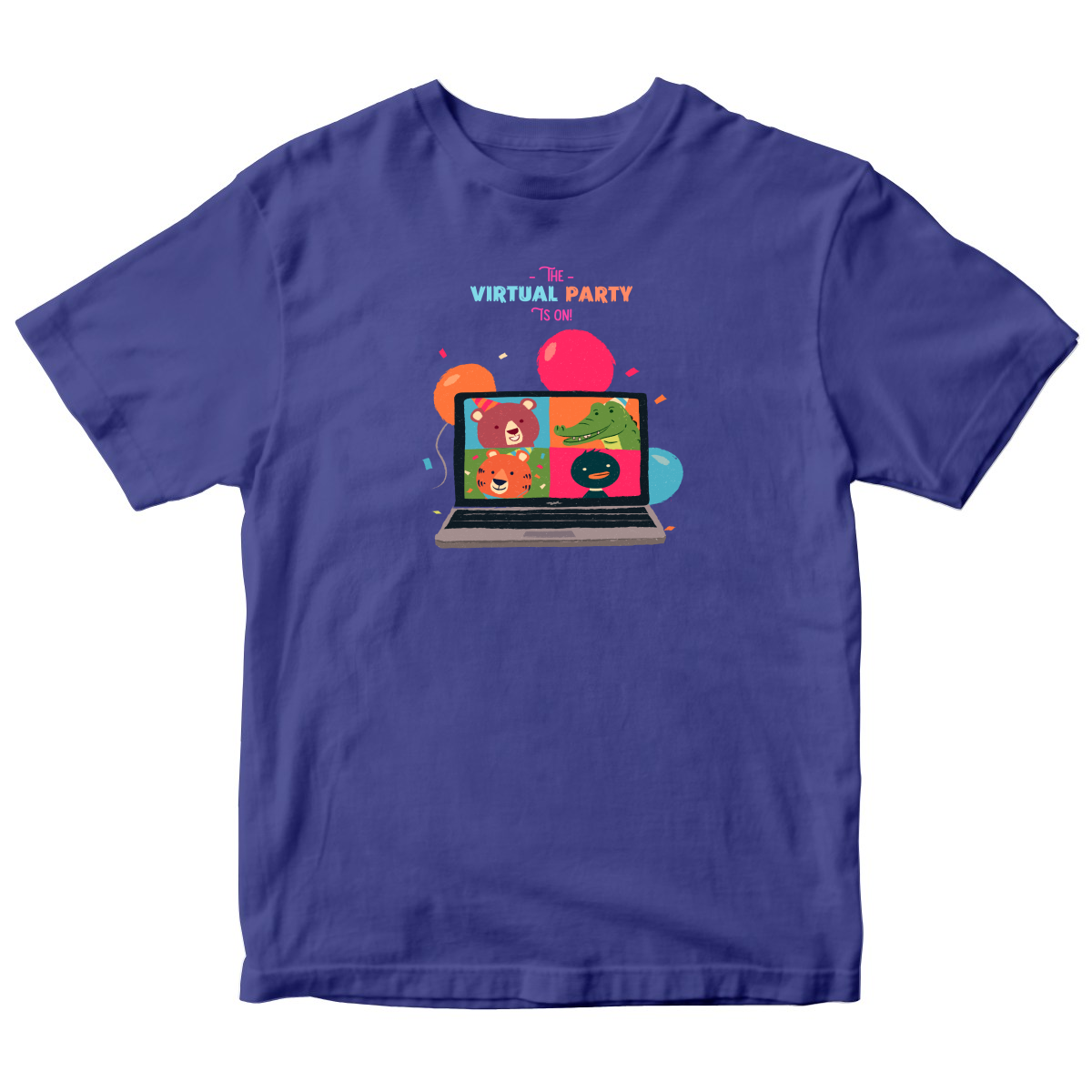 The Virtual Party is on Toddler T-shirt | Blue