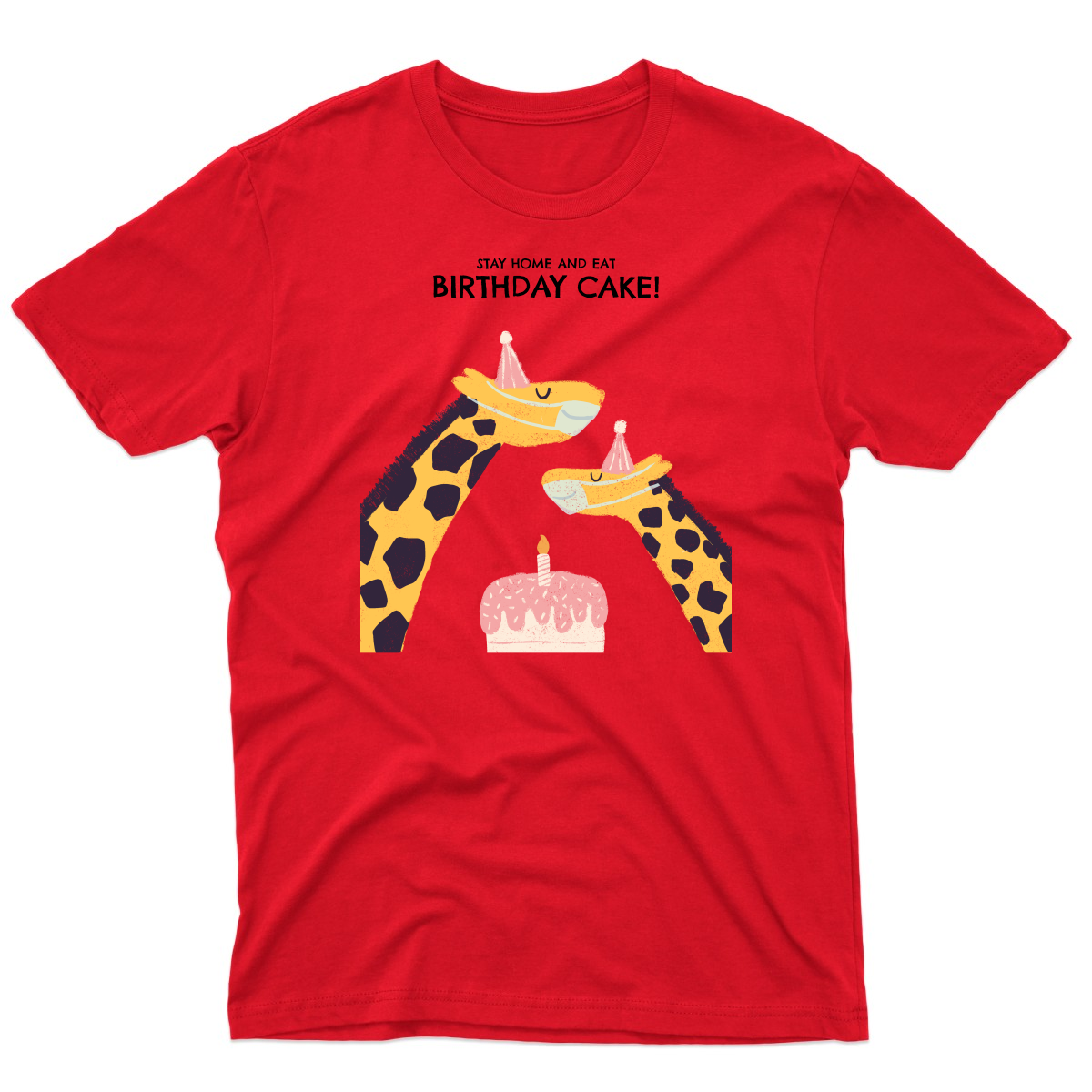 Birthday Cake  Men's T-shirt | Red