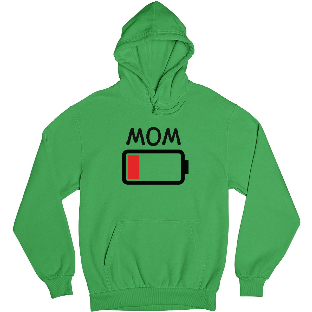 Low Battery Mom Unisex Hoodie | Green