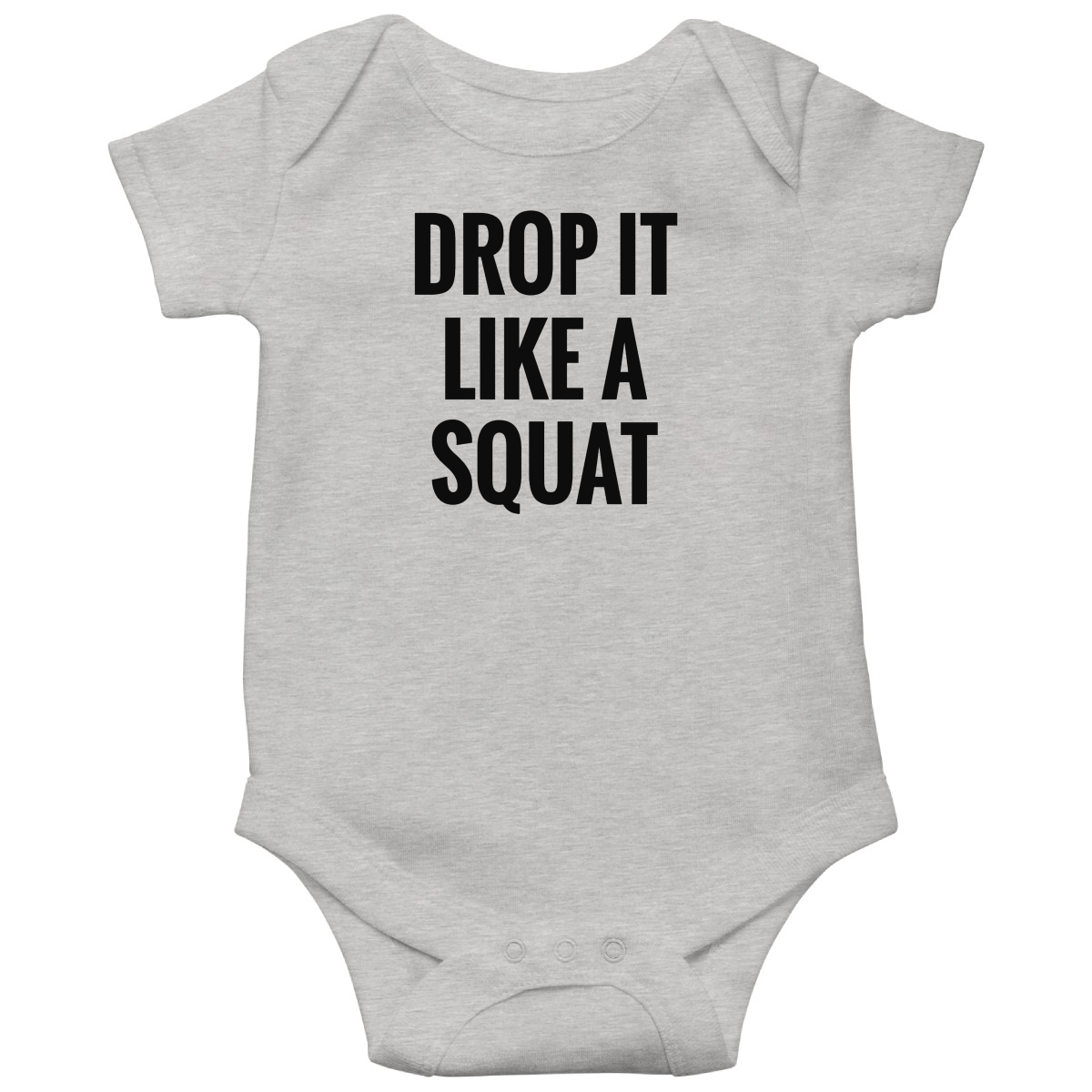 Drop It Like a Squat Baby Bodysuits | Gray