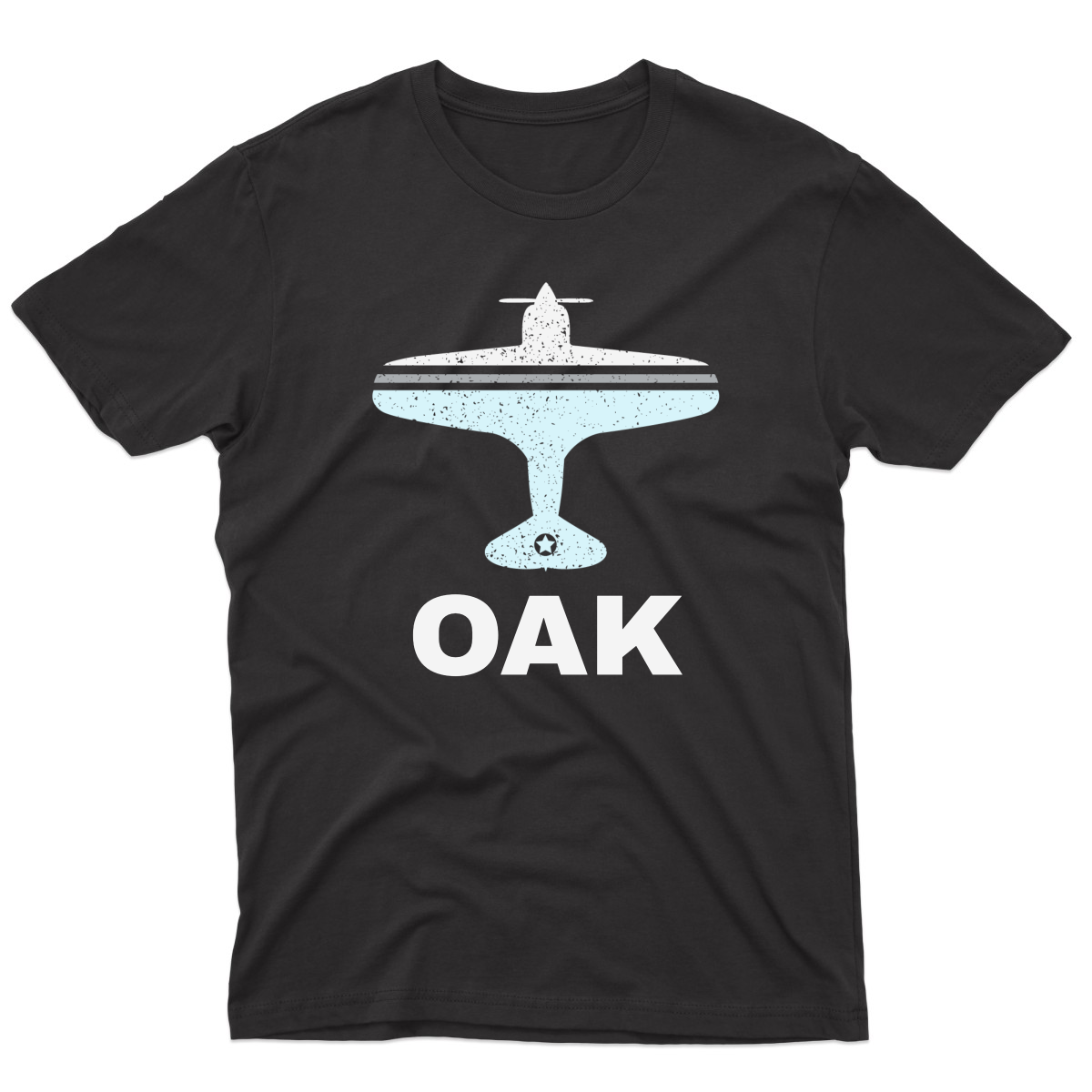 Fly Oakland OAK Airport Men's T-shirt | Black