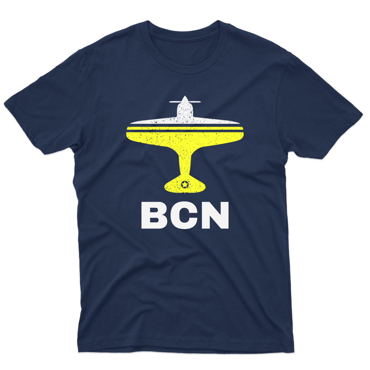 Fly Barcelona BCN Airport Men's T-shirt | Navy