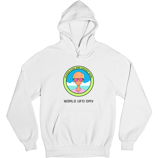 World UFO Day Unisex Hoodie | White