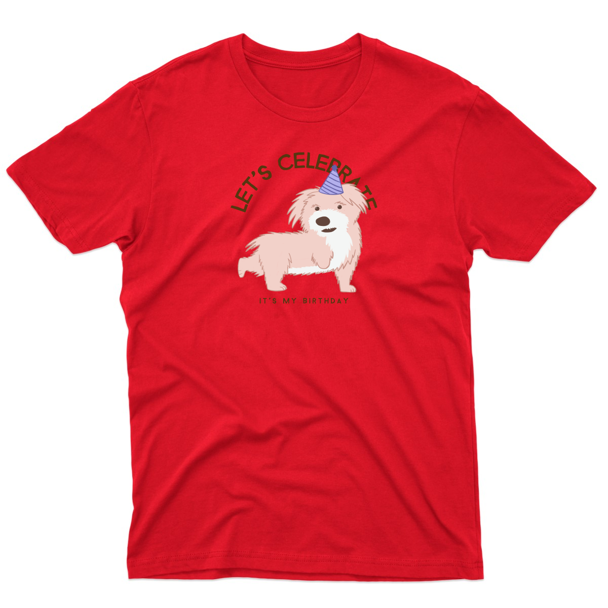 Let's Celebrate It is My Birthday Men's T-shirt | Red