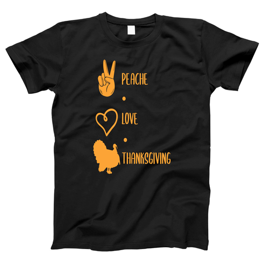 Peace Love Thanksgiving Women's T-shirt | Black