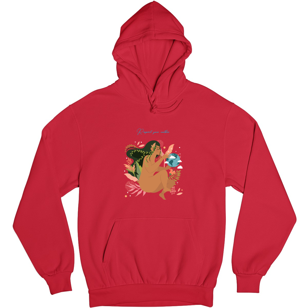 Respect your mother Unisex Hoodie | Red