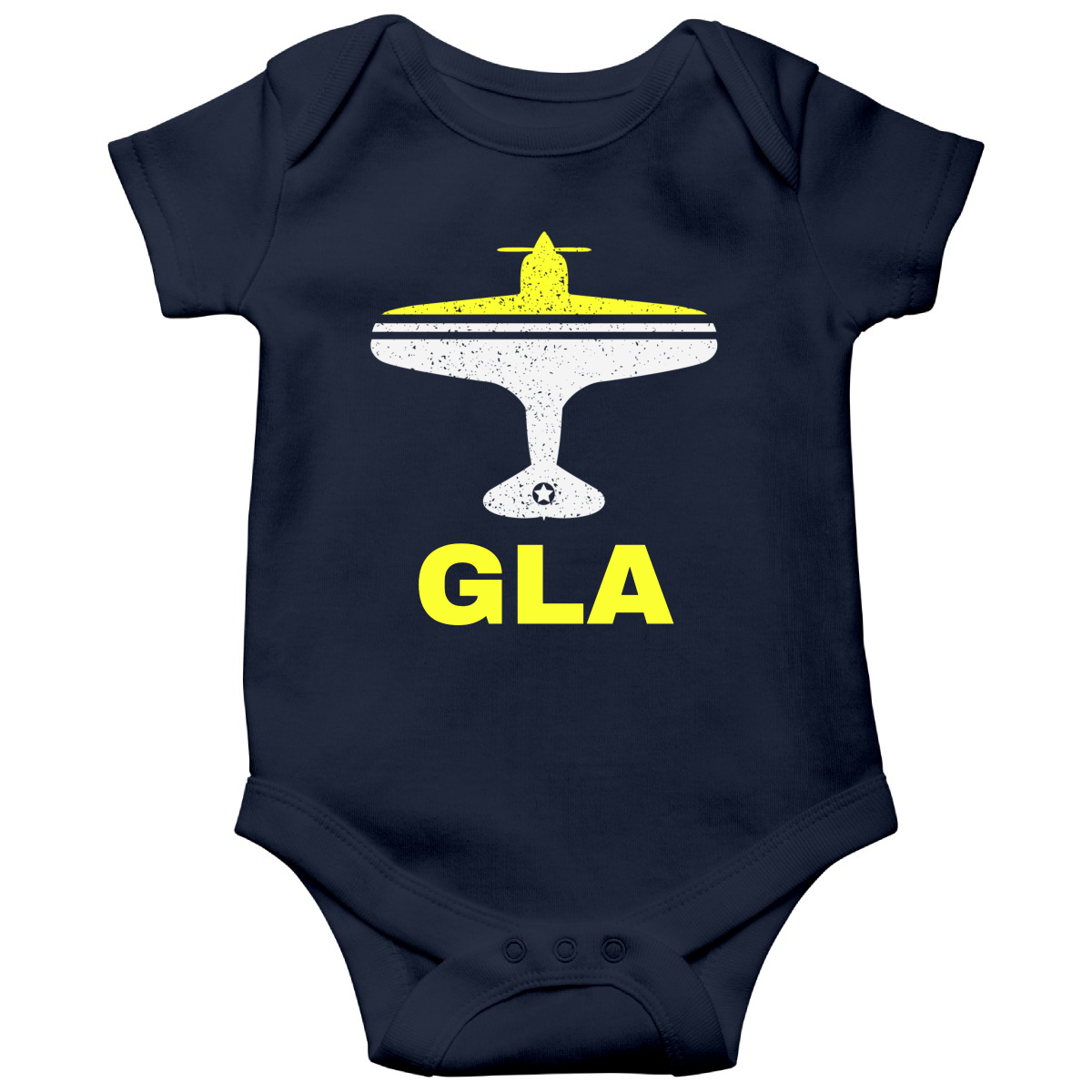 Fly Glasgow GLA Airport Baby Bodysuits | Navy