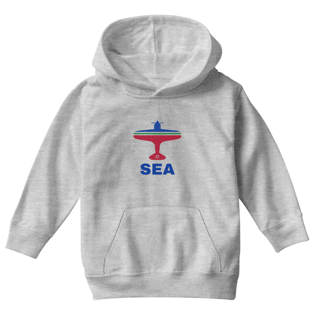 Fly Seattle SEA Airport Kids Hoodie | Gray
