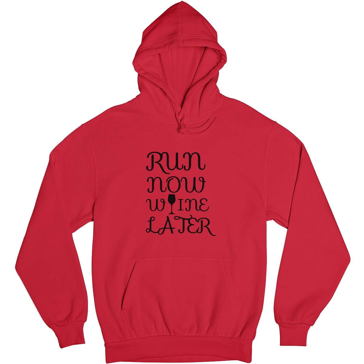 Run Now Wine Later Unisex Hoodie | Red