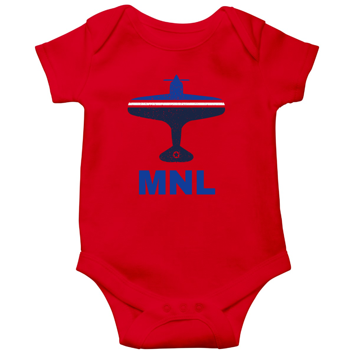 Fly Manila MNL Airport Baby Bodysuits | Red