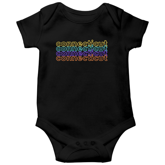 Connecticut Baby Bodysuit | Black