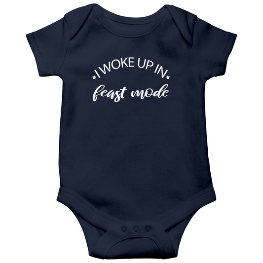 Feast Mode Baby Bodysuits | Navy