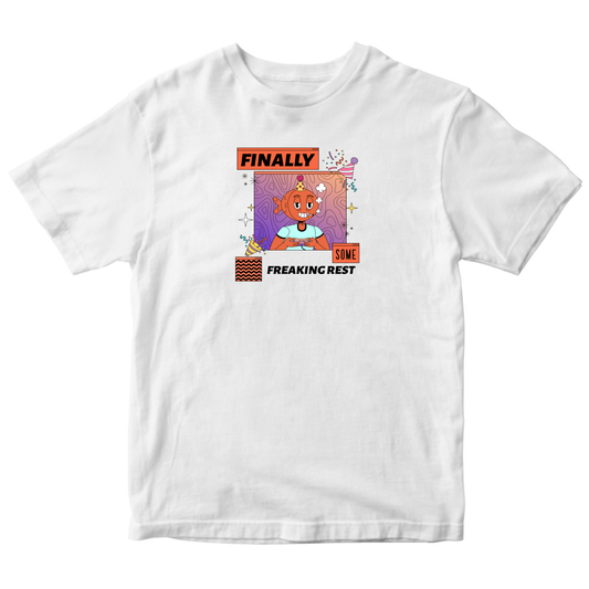 Finally Som Freaking Rest  Toddler T-shirt | White