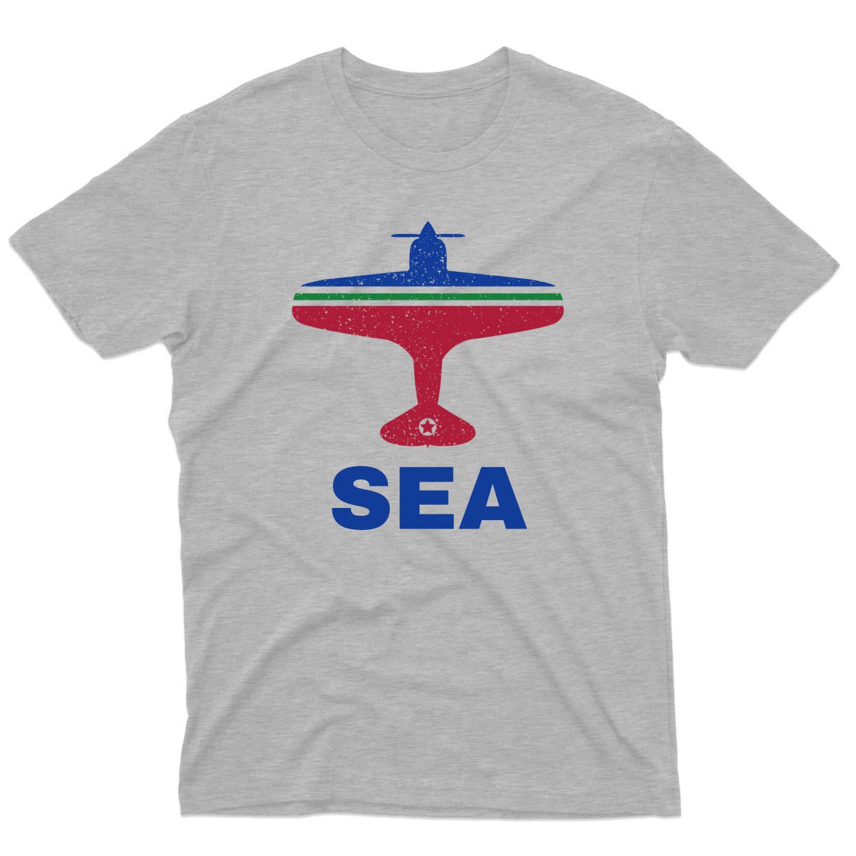 Fly Seattle SEA Airport Men's T-shirt | Gray