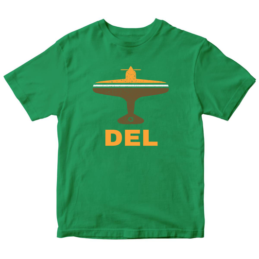 Fly Delhi DEL Airport Kids T-shirt | Green