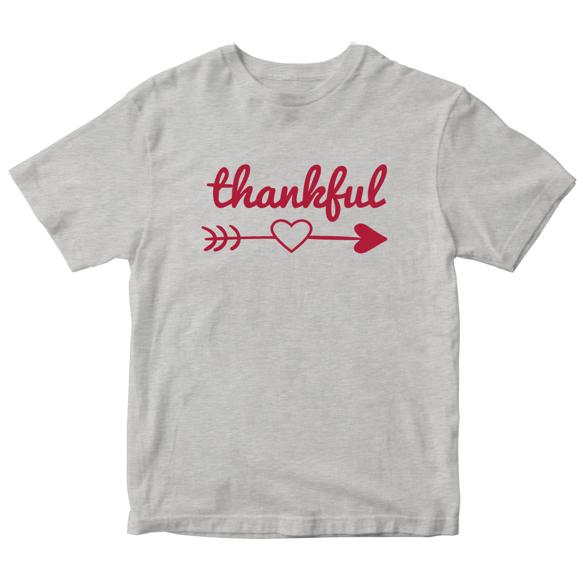 Thankful Heart Kids T-shirt | Gray