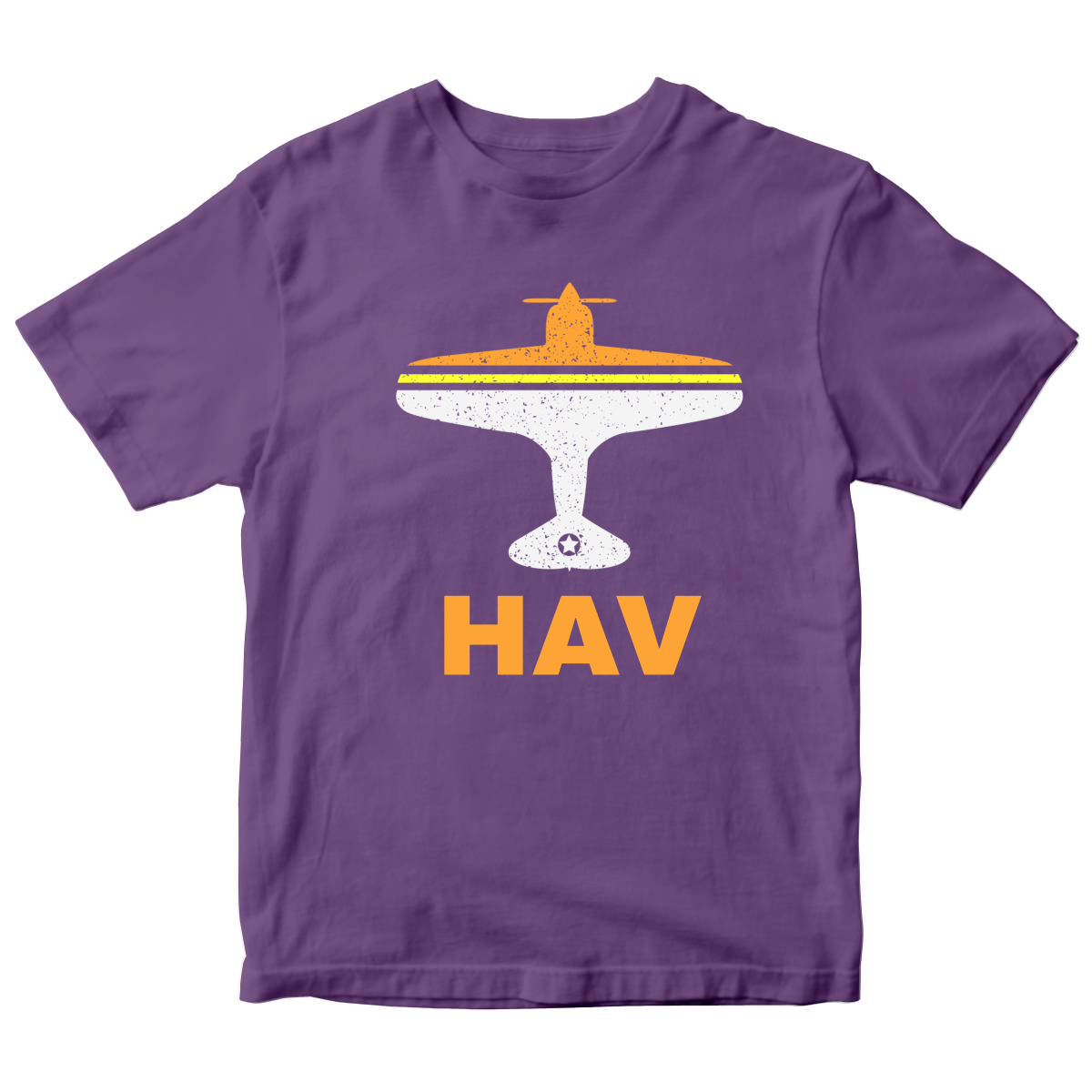 Fly Havana HAV Airport Kids T-shirt | Purple
