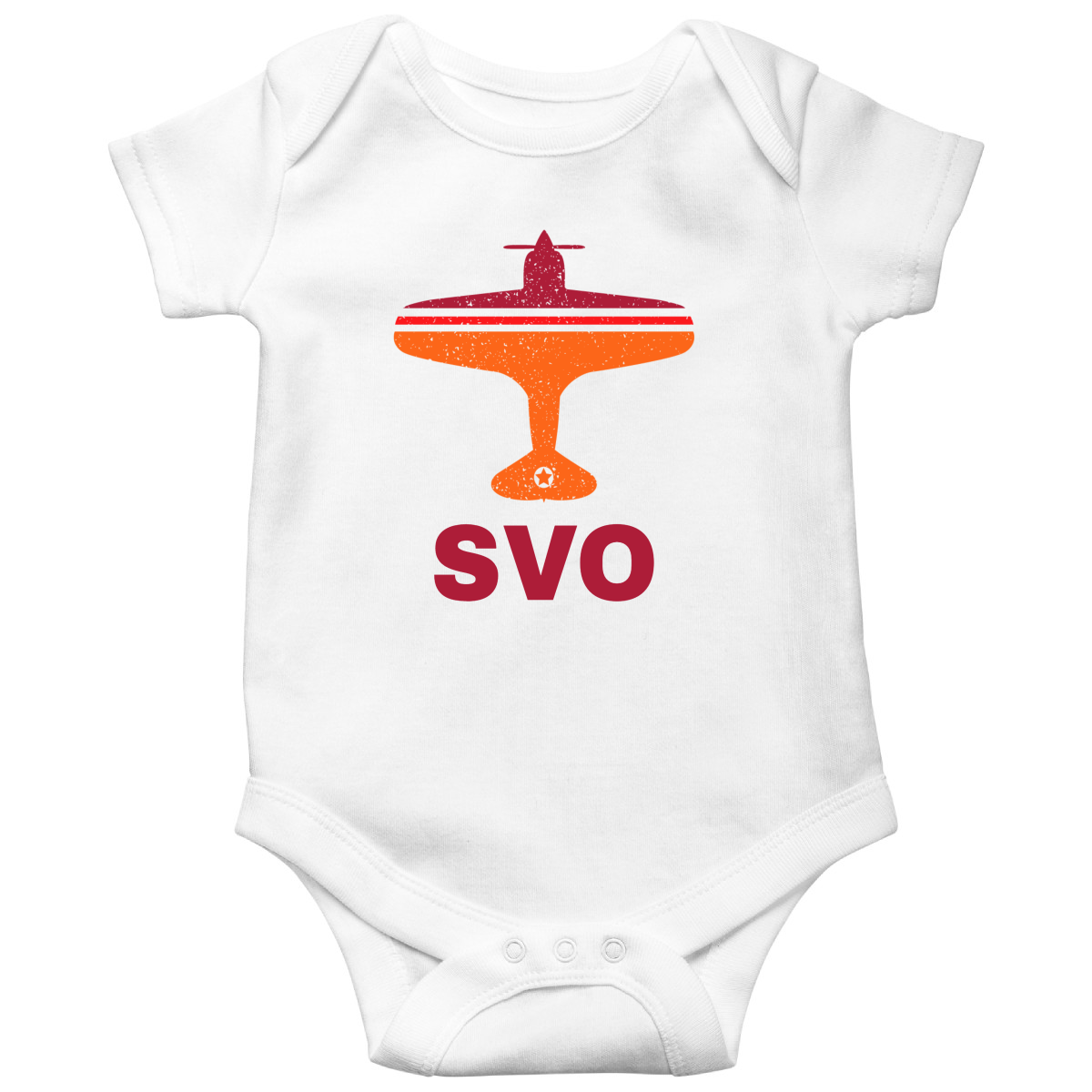 Fly Moscow SVO Airport Baby Bodysuits | White