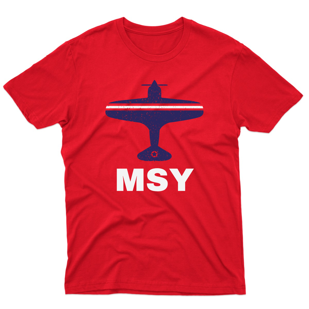 Fly New Orleans MSY Airport Men's T-shirt | Red
