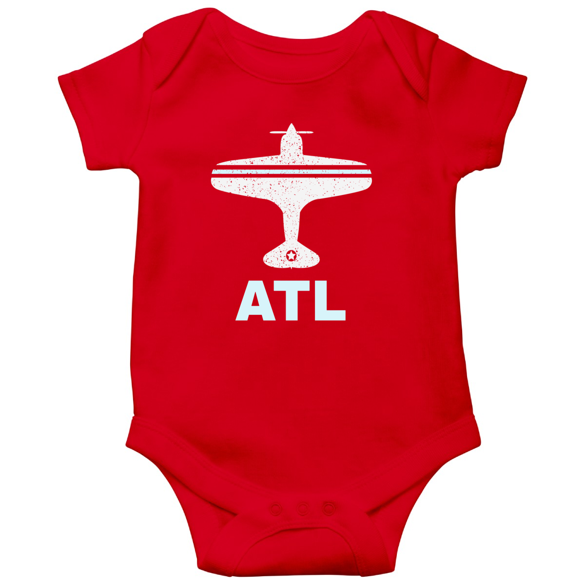 Fly Atlanta ATL Airport Baby Bodysuits | Red