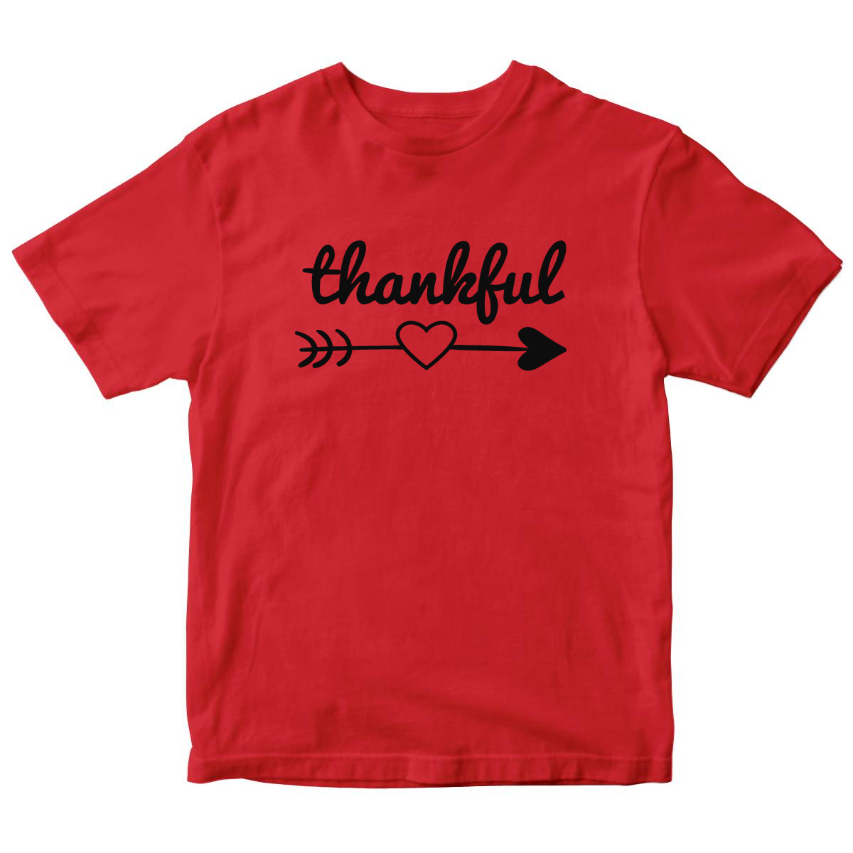 Thankful Heart Kids T-shirt | Red