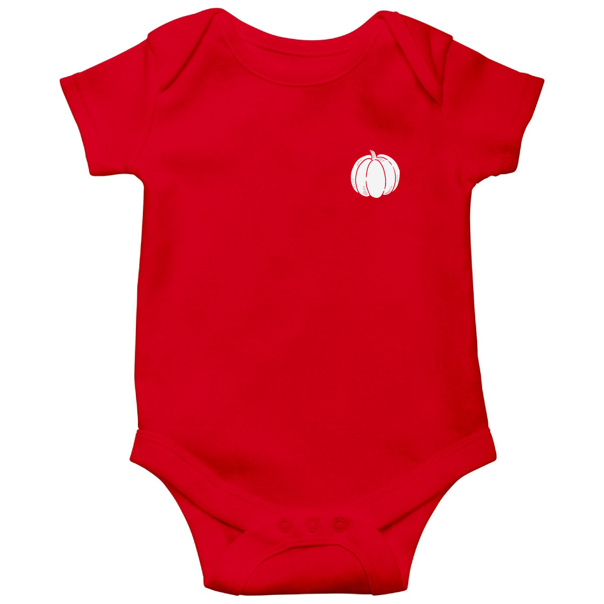 Pumpkin Pocket Baby Bodysuits | Red