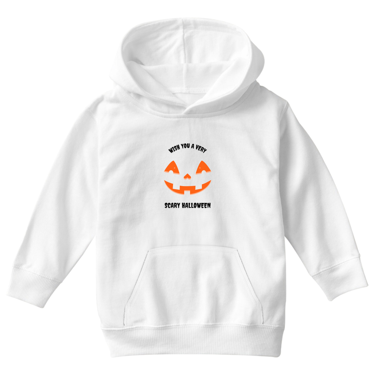 Wish You a Very Scary Halloween Kids Hoodie | White