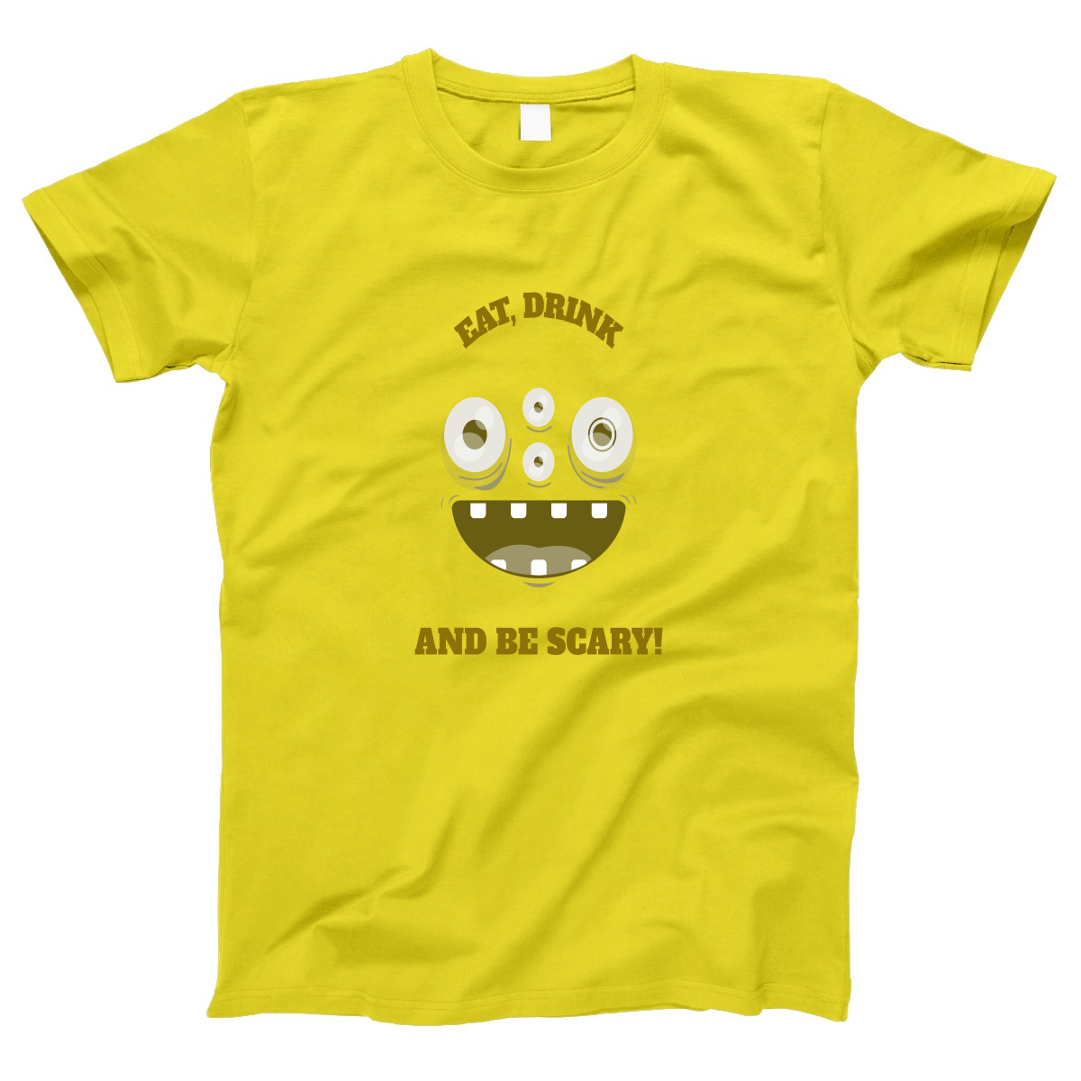 Eat, Drink and Be Scary! Women's T-shirt | Yellow