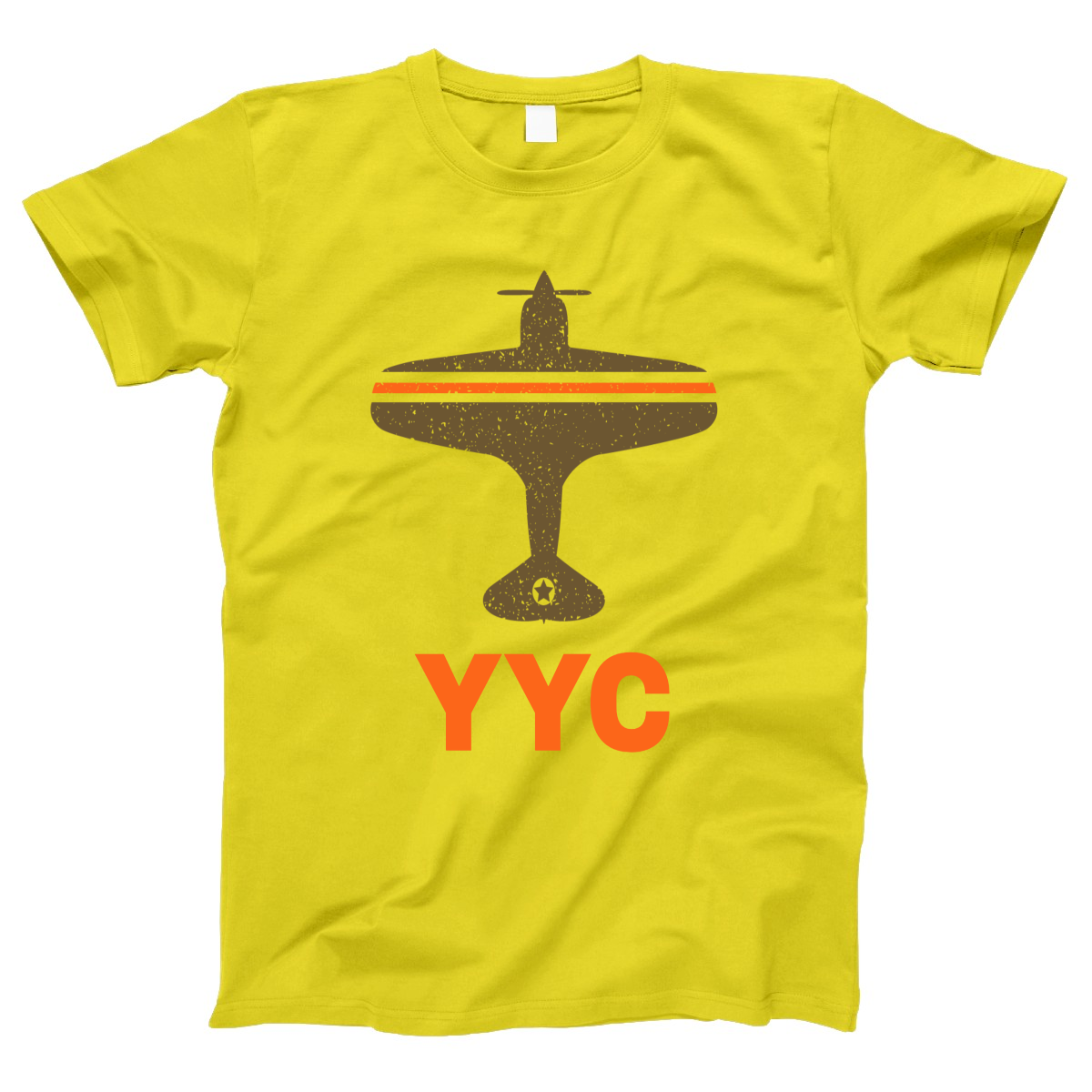 Fly Calgary YYC Airport Women's T-shirt | Yellow