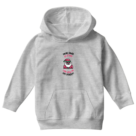 Dear Santa, Is It Too Late to Say Sorry? Kids Hoodie