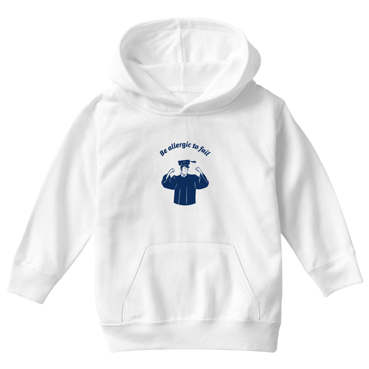 Be Allergic To Fail, Addicted To Success Kids Hoodie | White