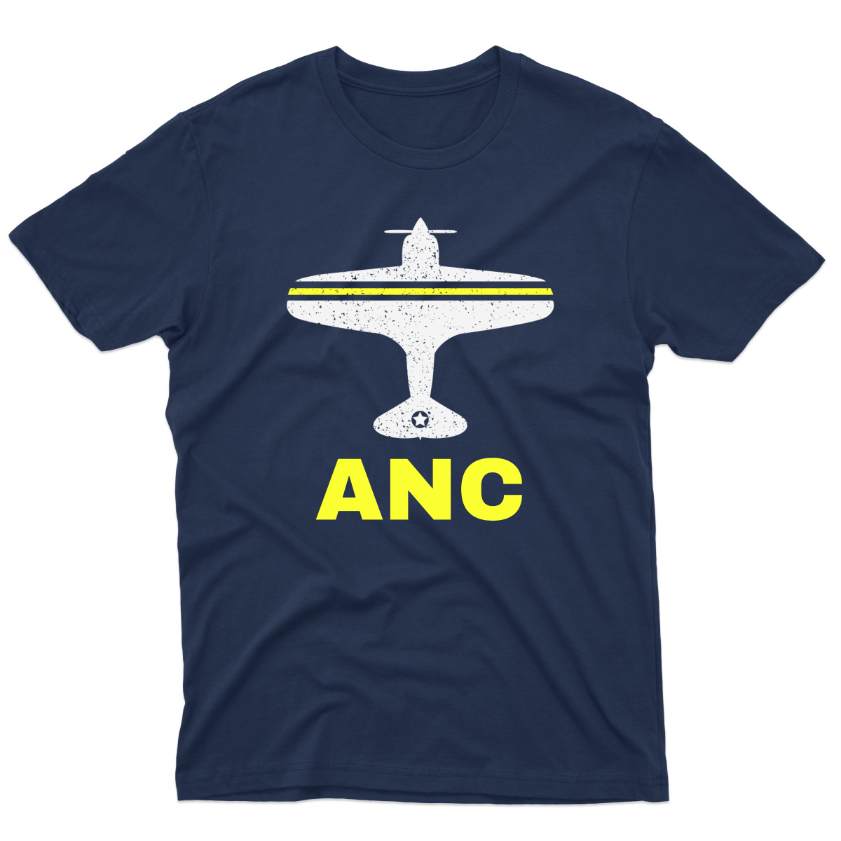 Fly Anchorage ANC Airport Men's T-shirt | Navy
