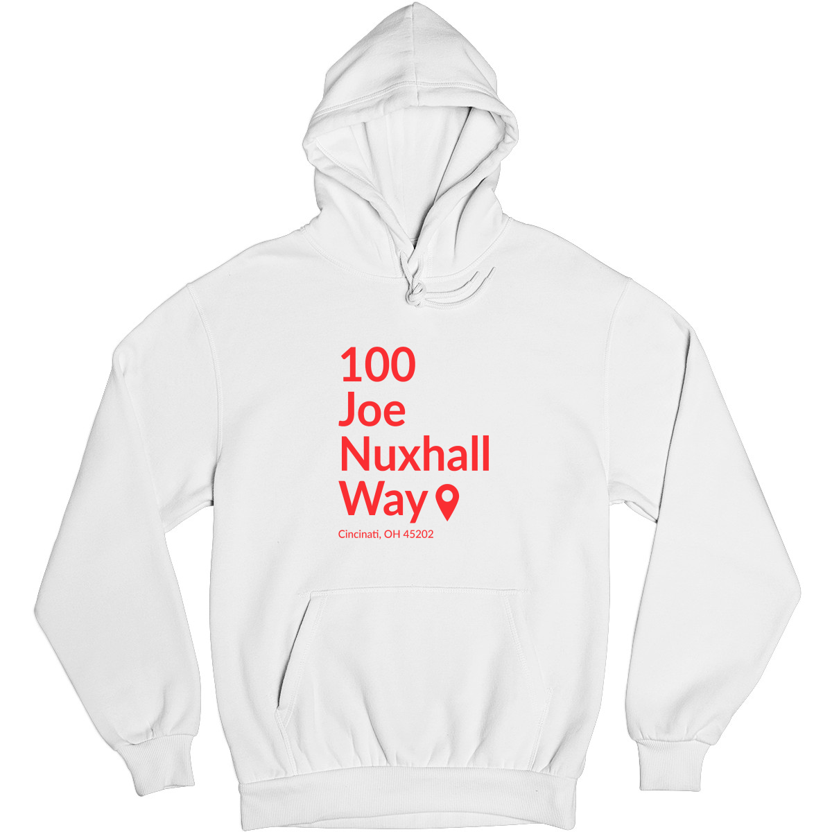 Cincinnati Baseball Stadium Unisex Hoodie | White