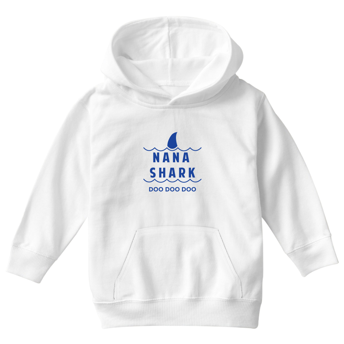 Nana Shark Kids Hoodie | White