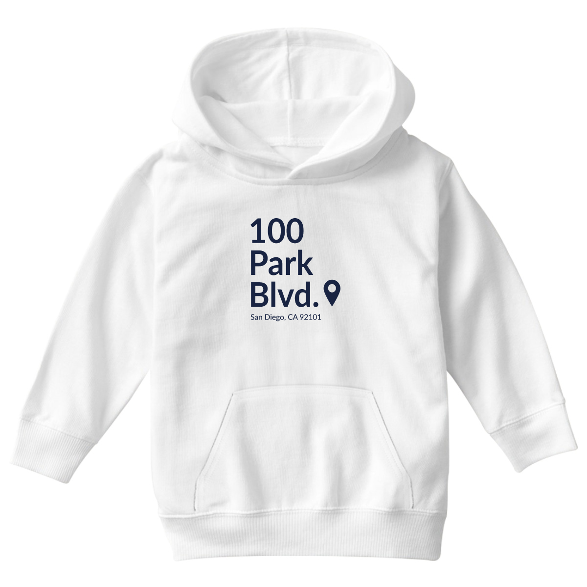 San Diego Baseball Stadium Kids Hoodie | White