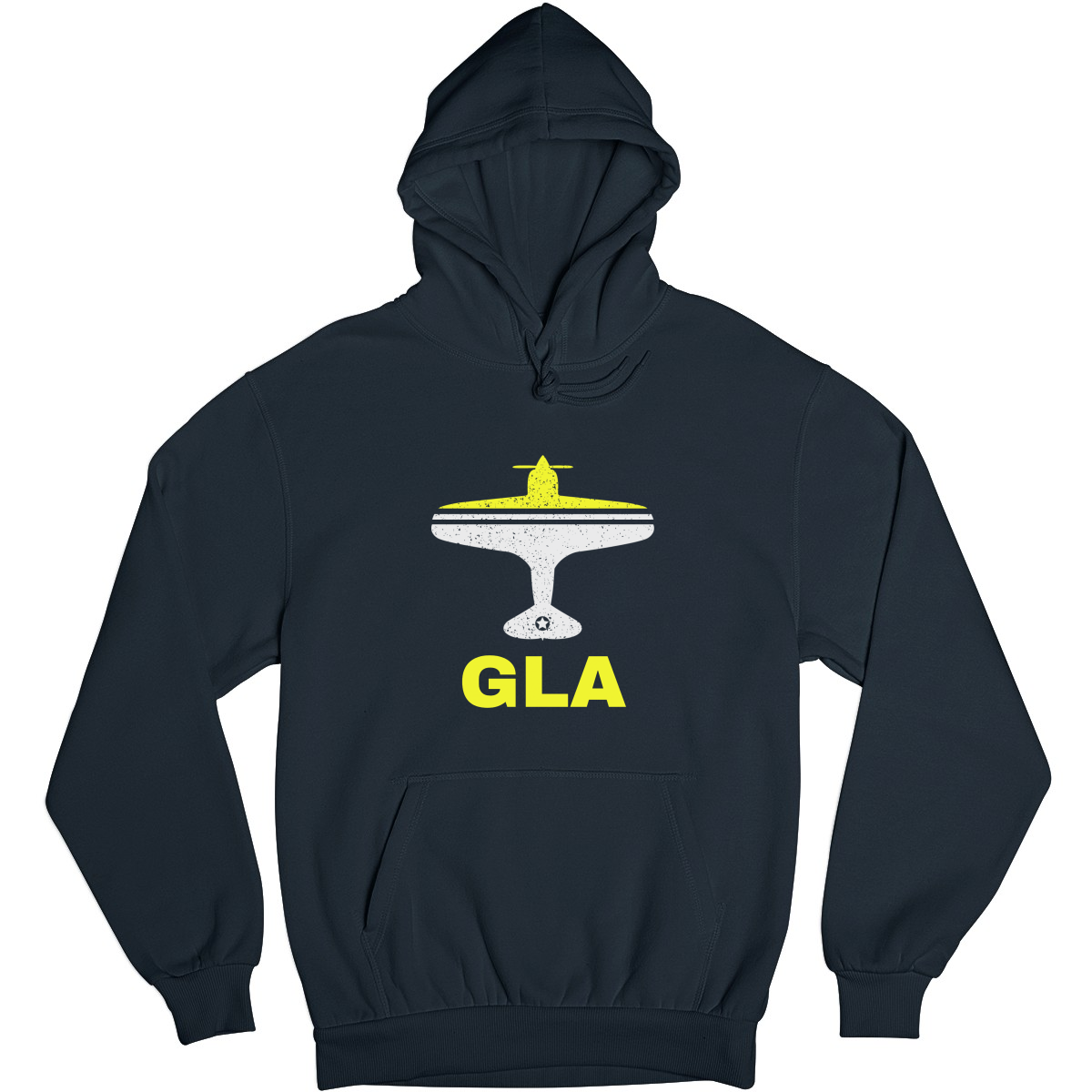 Fly Glasgow GLA Airport Unisex Hoodie | Navy