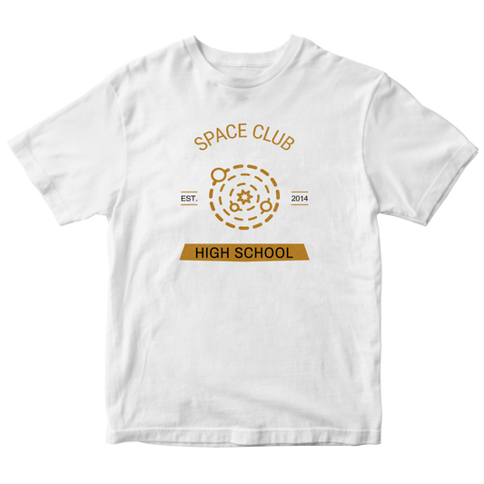 Space Club High School Kids T-shirt | White