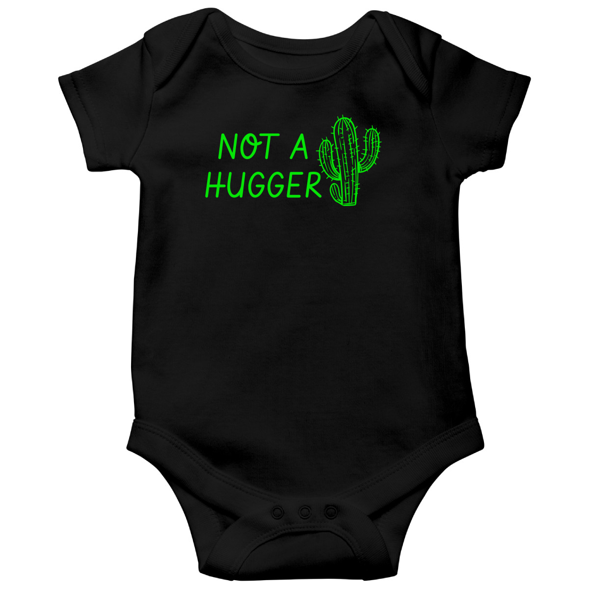 Not A Hugger Baby Bodysuits | Black