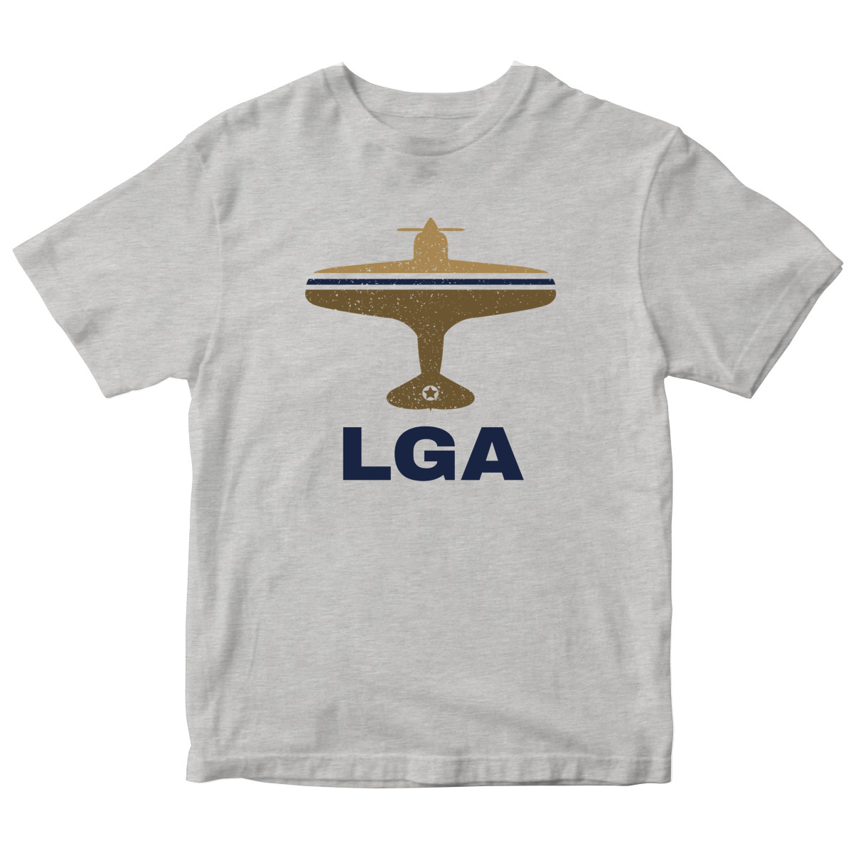 Fly New York LGA Airport Kids T-shirt | Gray