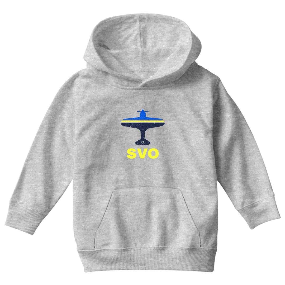 Fly Moscow SVO Airport Kids Hoodie | Gray