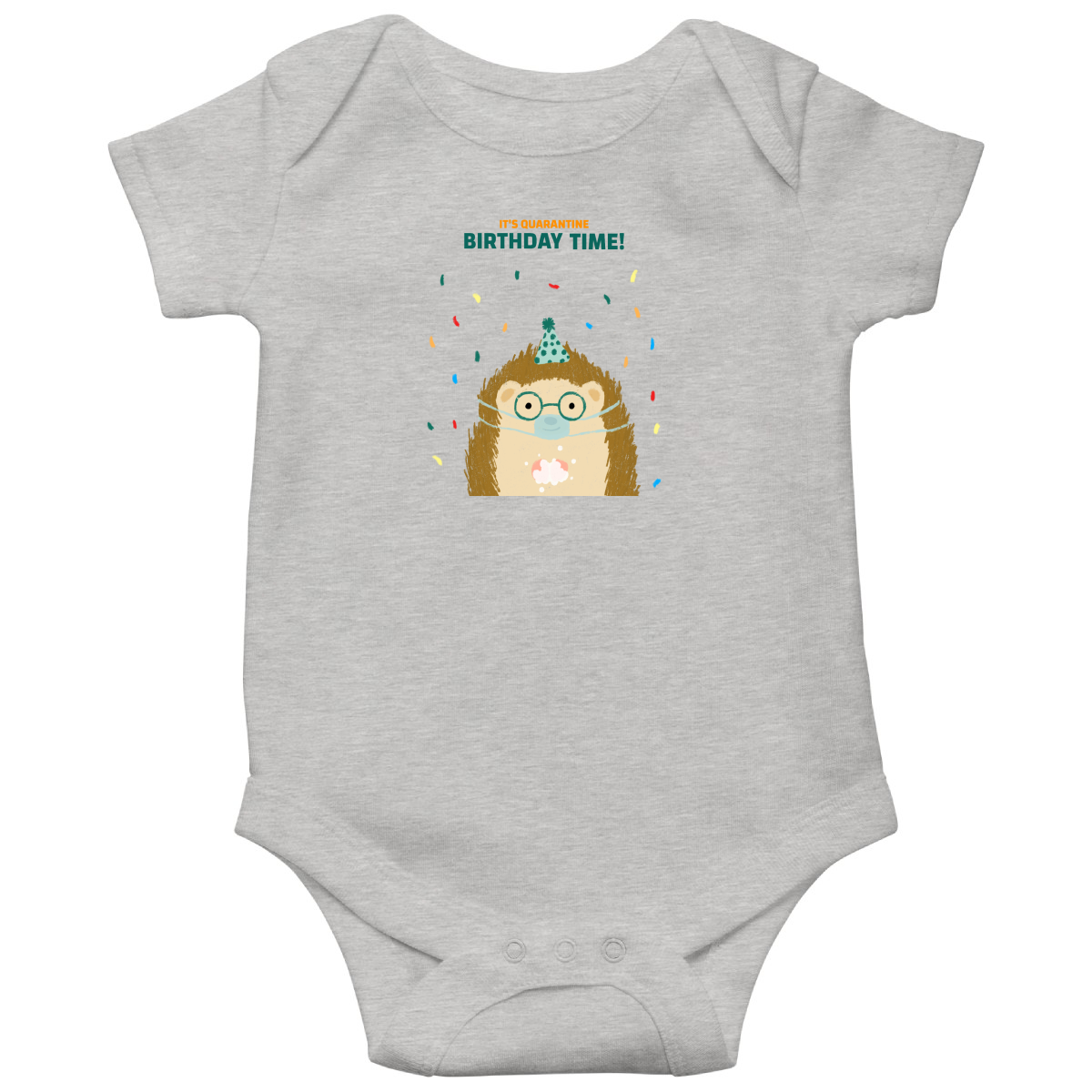 It is quarantine birthday time Baby Bodysuits | Gray