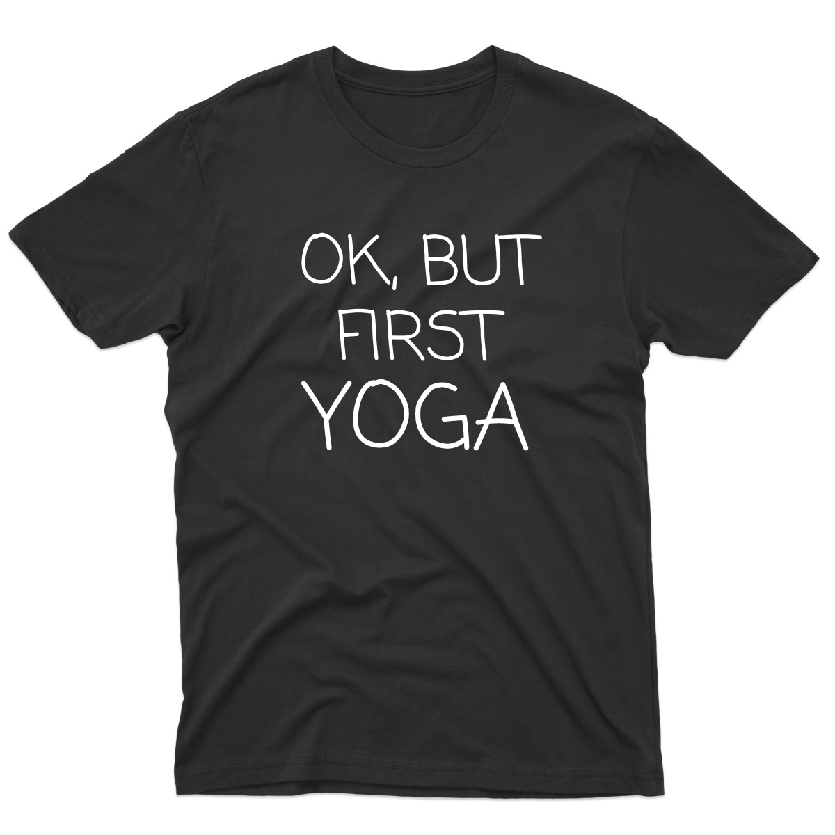 Ok But First Yoga Men's T-shirt | Black