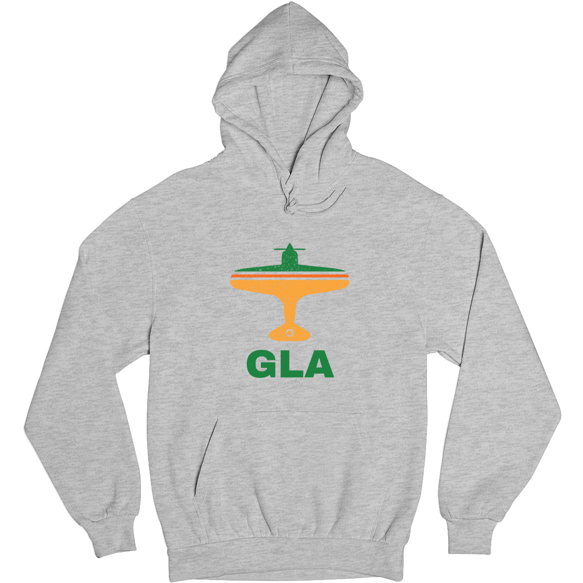 Fly Glasgow GLA Airport Unisex Hoodie | Gray